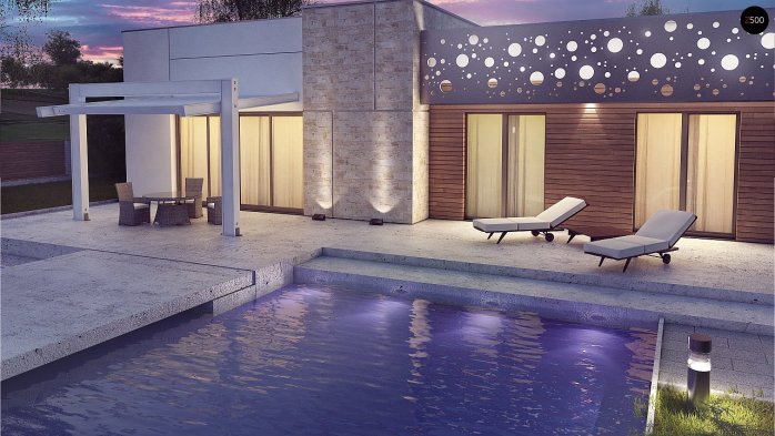 Проект дома Ux115 - 5 Одноэтажные дома в Киеве