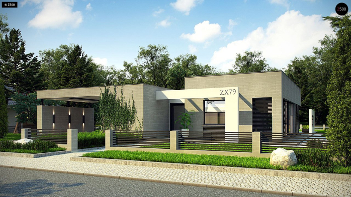 Проект дома Ux79 - 1 Одноэтажные дома в Киеве