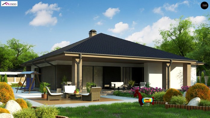 Проект дома U344 - 4 Одноэтажные дома в Киеве