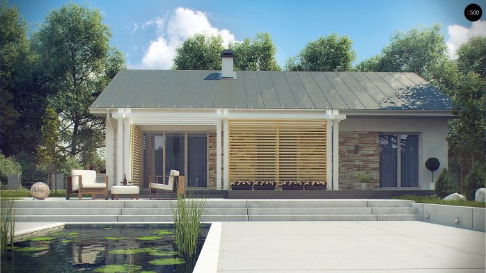 Проект дома U309 - 3 Одноэтажные дома в Киеве