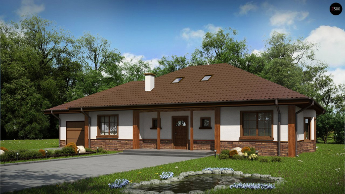 Проект дома U10 D sdu GL - 1 С мансардным этажом дома в Киеве