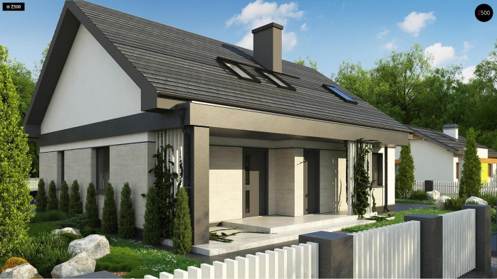 Проект дома U316 p - 1 С мансардным этажом дома в Киеве