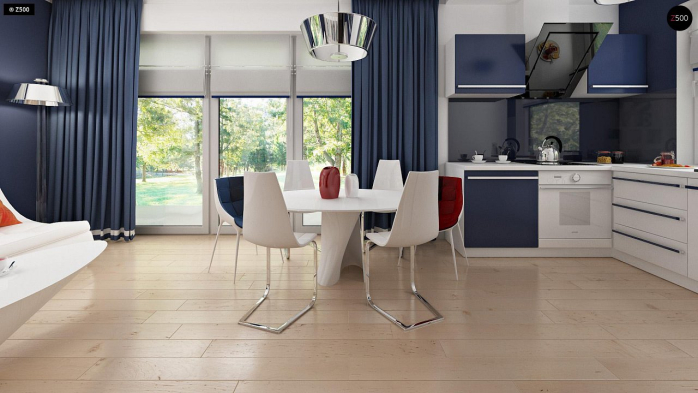 Проект дома U211 v2 tz - 11 С мансардным этажом дома в Киеве