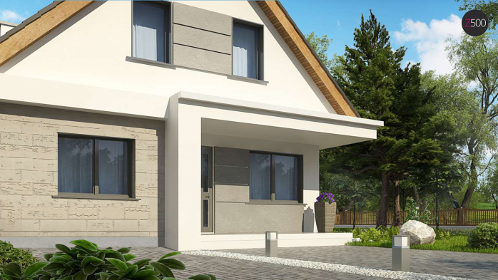 Проєкт будинку U324 - З мансардним поверхом дома у Києві