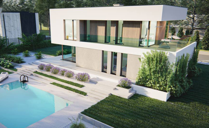 Проект дома Ux214 - 7 Двухэтажные дома в Киеве