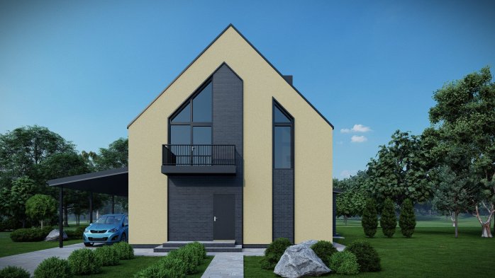 Проєкт будинку DBT 633-1 - Двоповерхові дома у Києві