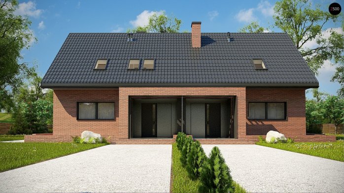 Проект дома U351 - 3 С мансардным этажом дома в Киеве