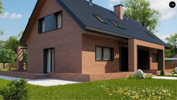 Проект дома U351 - 2 С мансардным этажом дома в Киеве