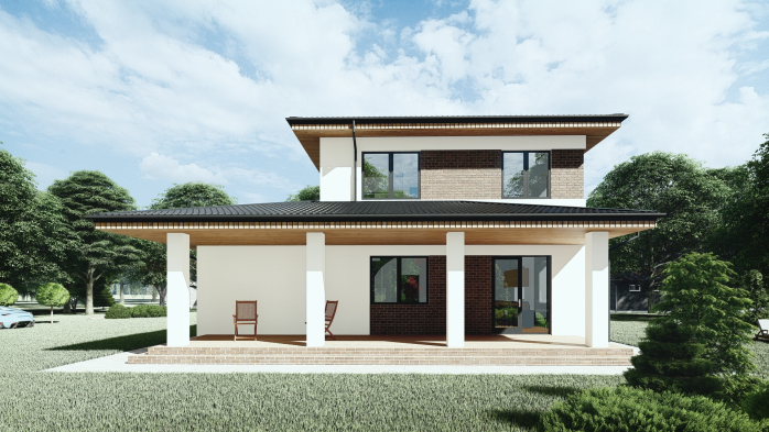 Проєкт будинку DBT 290 - Двоповерхові дома у Києві