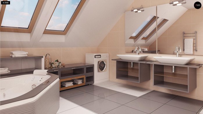 Проект дома U223 - 14 С мансардным этажом дома в Киеве