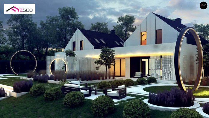 Проект дома Ub37 - 6 С мансардным этажом дома в Киеве