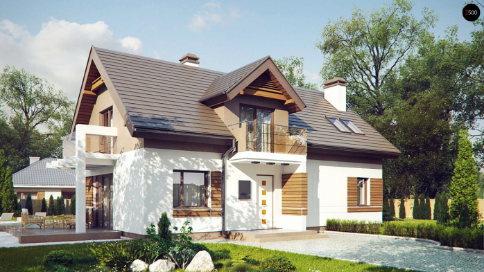 Проект дома U223 - 1 С мансардным этажом дома в Киеве