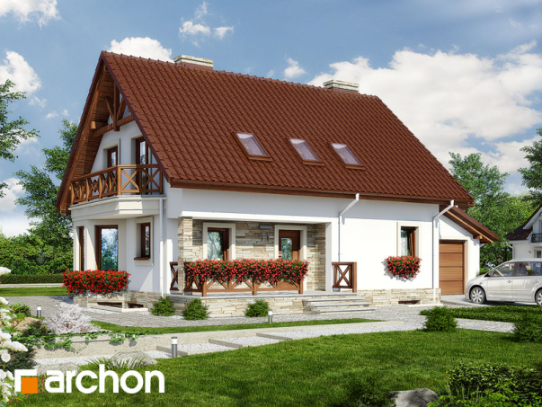 Проект дома Дом в деванне 2 (П) вер.3 - 1 С мансардным этажом дома в Киеве