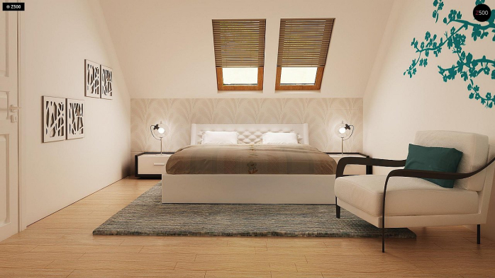 Проект дома U184 - 10 С мансардным этажом дома в Киеве