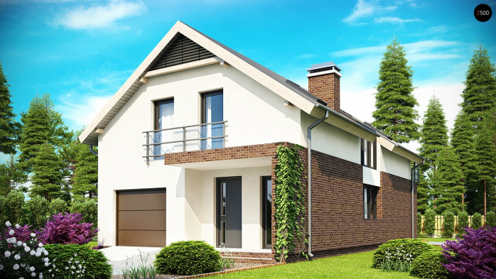 Проект дома U154 - 1 С мансардным этажом дома в Киеве