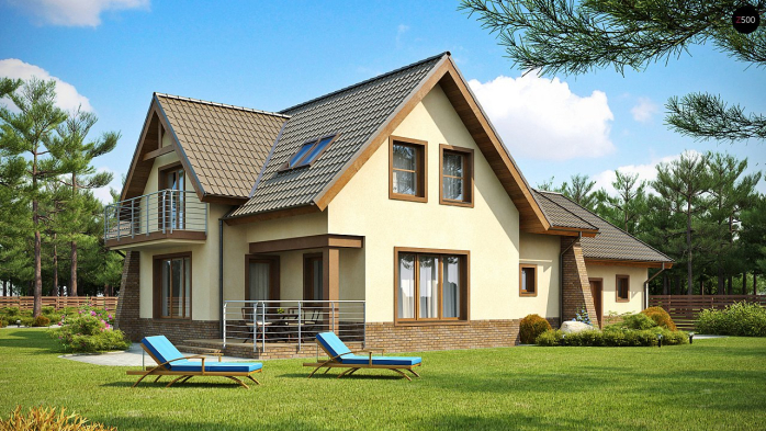 Проект дома U70 - 2 С мансардным этажом дома в Киеве