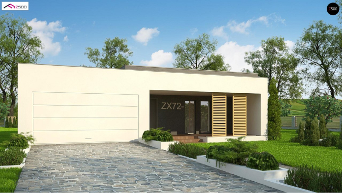 Проект дома Ux72 minus - 3 Одноэтажные дома в Киеве