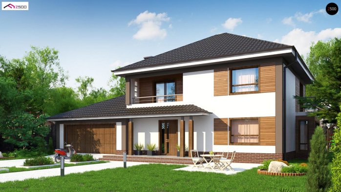 Проект дома Ux12 GL2 - 1 Двухэтажные дома в Киеве