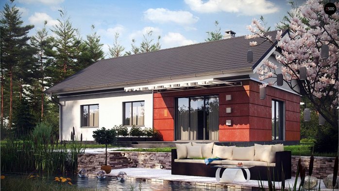 Проект дома U241 S - 2 Одноэтажные дома в Киеве