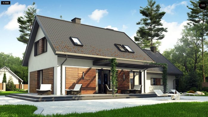 Проект дома U345 - 2 С мансардным этажом дома в Киеве