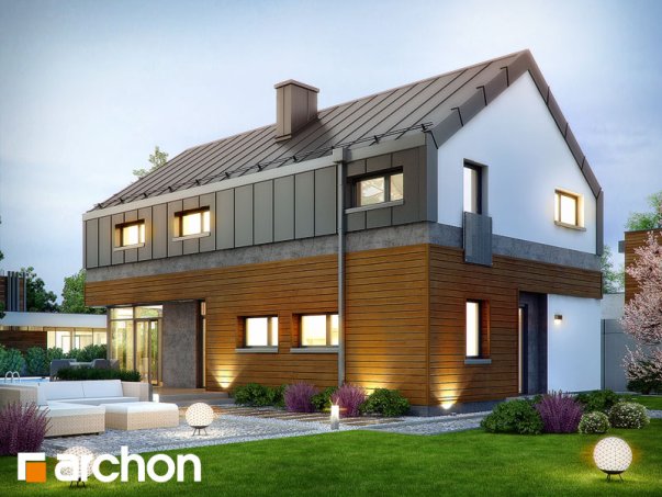 Проект дома Дом под ивой - 2 С мансардным этажом дома в Киеве