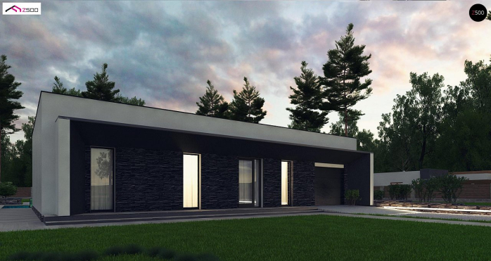 Проект дома Ux160 - 3 Одноэтажные дома в Киеве