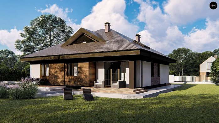 Проект дома Uu230 + - 4 С мансардным этажом дома в Киеве