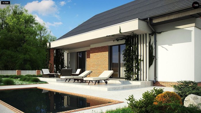 Проект дома U316 A - 6 Одноэтажные дома в Киеве