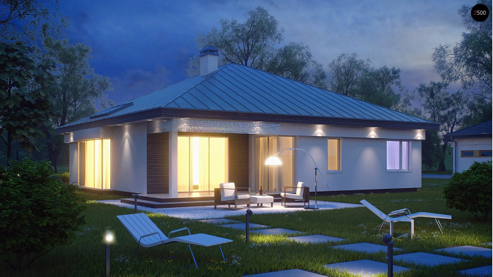 Проект дома U200 - 2 Одноэтажные дома в Киеве