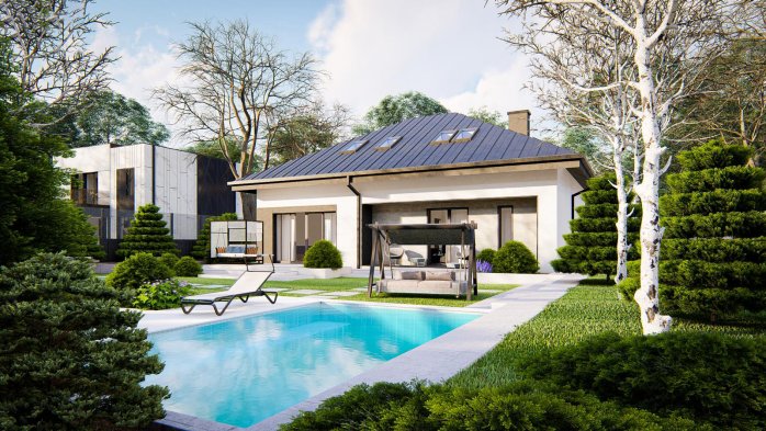 Проект дома U480 - 4 С мансардным этажом дома в Киеве