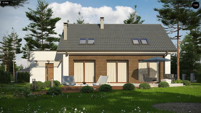 Проект дома U266 A - 4 С мансардным этажом дома в Киеве