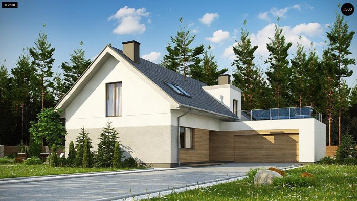 Проект дома U358 - 1 С мансардным этажом дома в Киеве