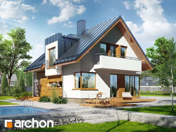 Проект дома Дом в амариллисах вер.2 - 2 С мансардным этажом дома в Киеве