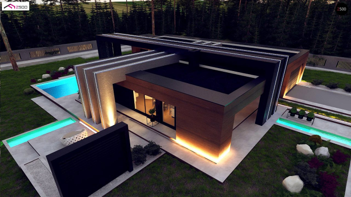 Проєкт будинку Ux158 - Одноповерхові дома у Києві