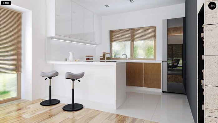 Проект дома Ux105 B - 6 Одноэтажные дома в Киеве