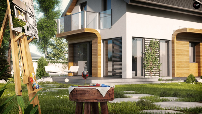 Проект дома U298 - 3 С мансардным этажом дома в Киеве