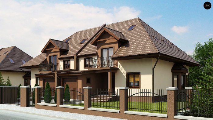 Проект дома Ub1 - 1 С мансардным этажом дома в Киеве