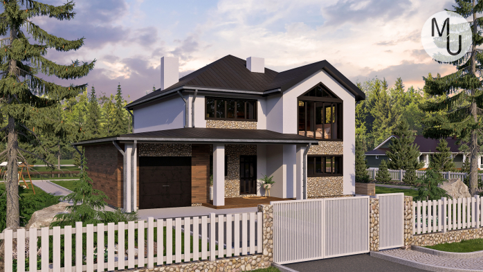 Проект дома DBMU Дейлин - 1 Двухэтажные дома в Киеве