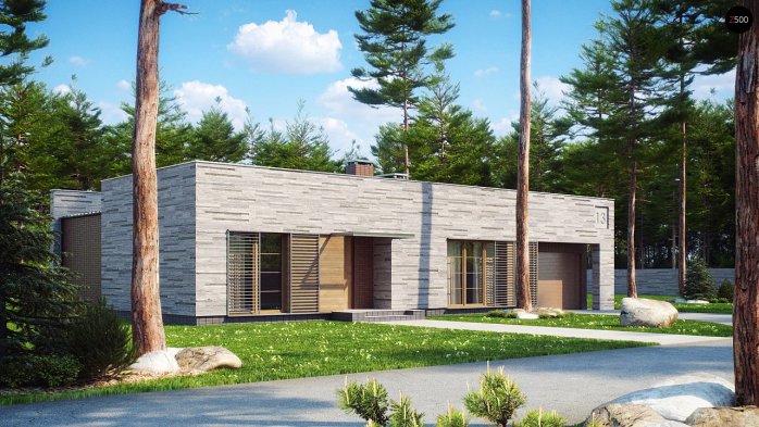 Проект дома Ux13 - 3 Одноэтажные дома в Киеве