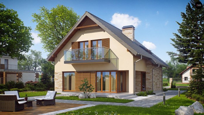 Проект дома U134 - 2 С мансардным этажом дома в Киеве