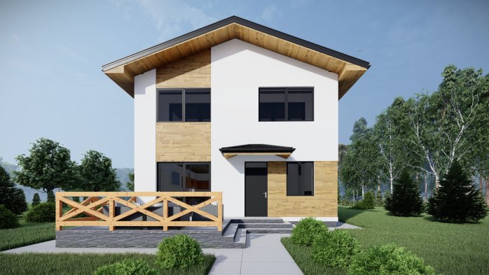 Проект дома DBT 486 - 4 Двухэтажные дома в Киеве