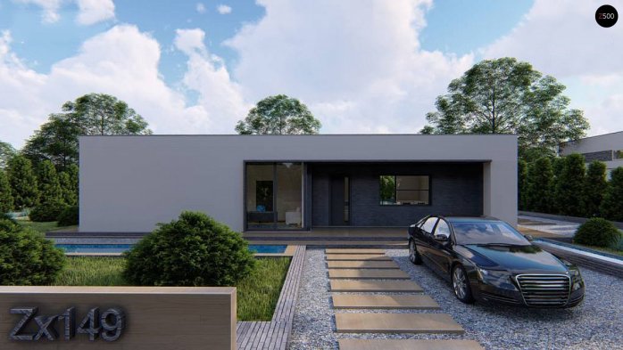 Проект дома Ux149 - 6 Одноэтажные дома в Киеве