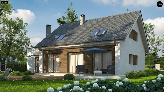 Проект дома U266 A - 5 С мансардным этажом дома в Киеве