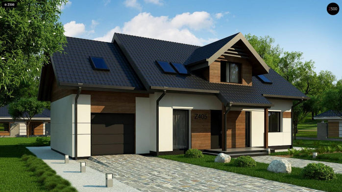 Проект дома U405 - 2 С мансардным этажом дома в Киеве