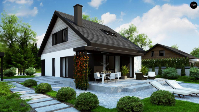 Проект дома U468 - 3 С мансардным этажом дома в Киеве