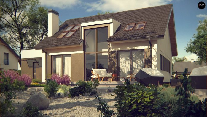 Проект дома U266 - 3 С мансардным этажом дома в Киеве