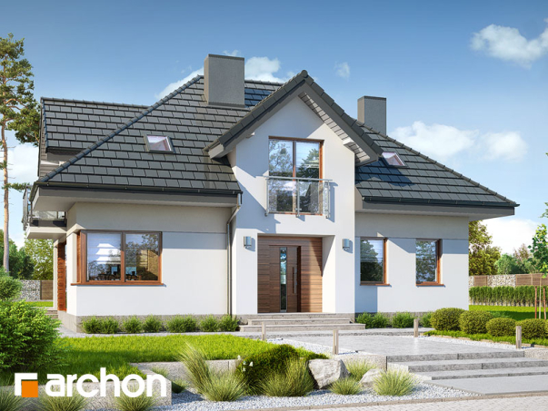 Проект дома Дом в сливах 2 - 1 С мансардным этажом дома в Киеве