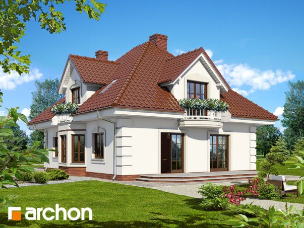 Проект дома Дом в орхидеях вер.2 - 2 С мансардным этажом дома в Киеве