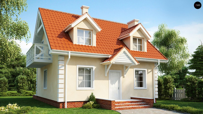 Проект дома U4 - 1 С мансардным этажом дома в Киеве