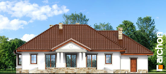 Проект дома Дом в гаурах вер.2 - 6 Одноэтажные дома в Киеве